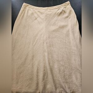 NWT - Jones New York Lined Linen Tan Skirt - Size 14 - Vintage
